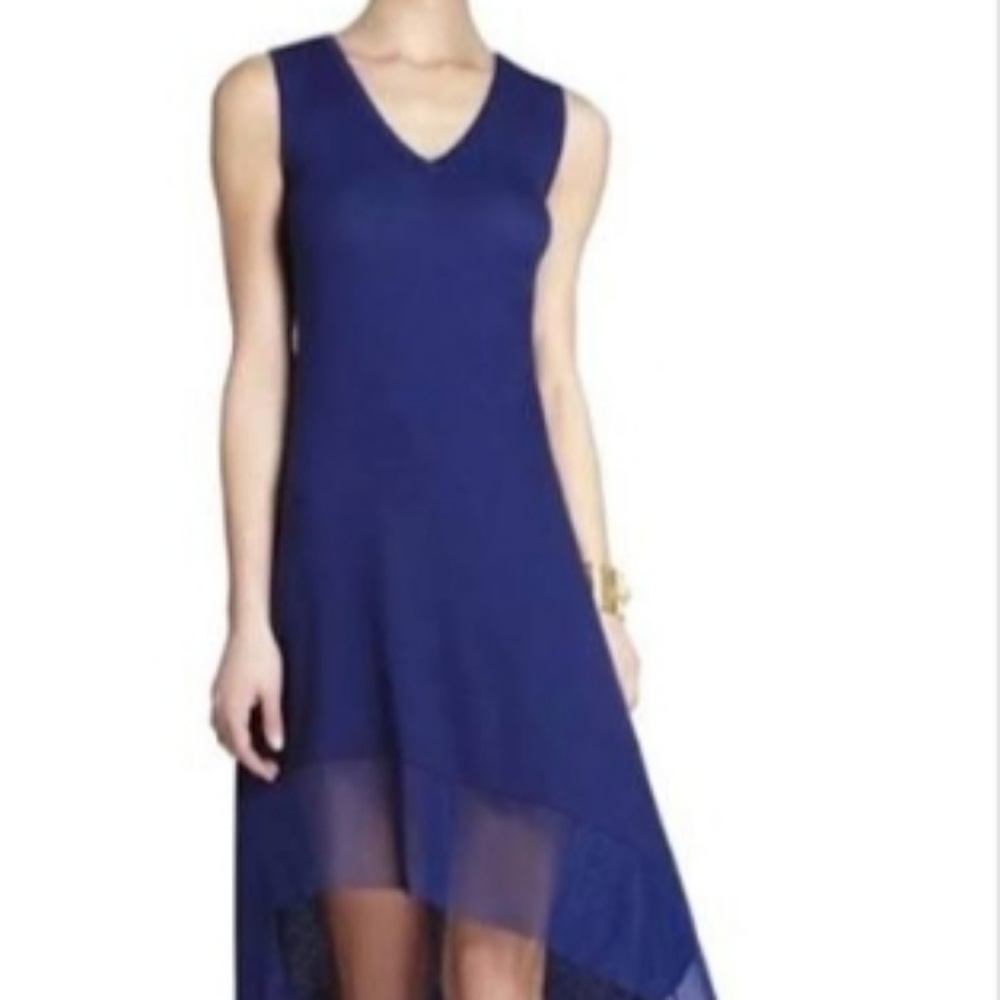 BCBGMaxazria Blue Kendall Asymmetrical dress